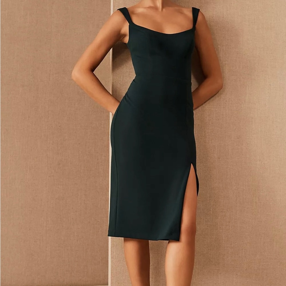 BHLDN Ana Crepe Dress in Jade 💚